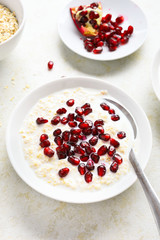 Pomegranate oats porridge