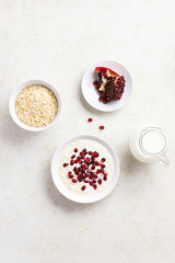Pomegranate oats porridge