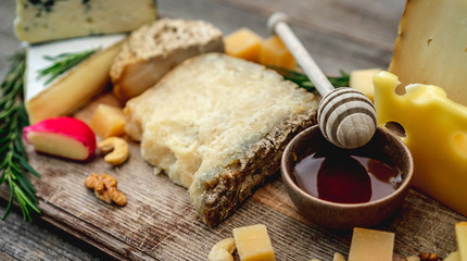Savory cheese and sweet honey
