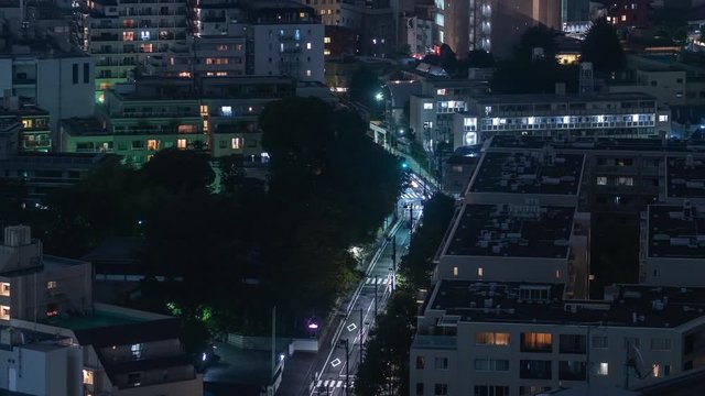 Tokyo cityscape night time lapse, Japan