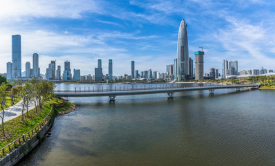 Shenzhen Bay Nanshan District Houhai CBD Skyline