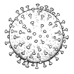 Drawing of Coronavirus COVID-19