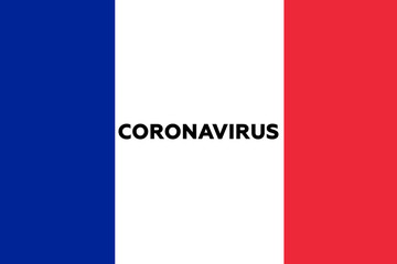 Coronavirus France, drapeaux français et poumon 