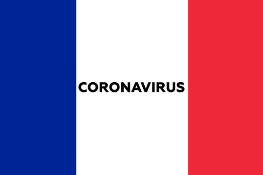 Coronavirus France, drapeaux français et poumon 