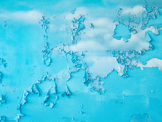 Background of an old turquoise wall