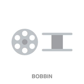 bobbin flat icon on white transparent background. You can be used black ant icon for several purposes.	