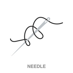 needle flat icon on white transparent background. You can be used black ant icon for several purposes.	
