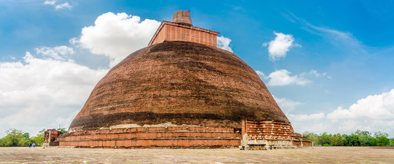 Panoramic view at the Jethawanaramaya Dagaba in Anuradhapura - Sri Lanka