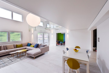 interior of a two level apartment