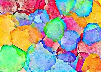 Watercolor paper background. Abstract Painted Illustration. Brush stroked painting.