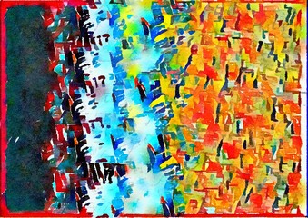 Naklejka premium Watercolor paper background. Abstract Painted Illustration. Brush stroked painting.
