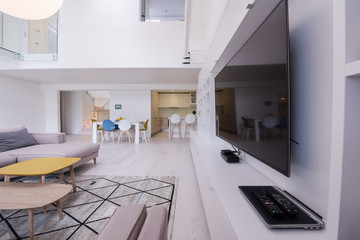 interior of a two level apartment