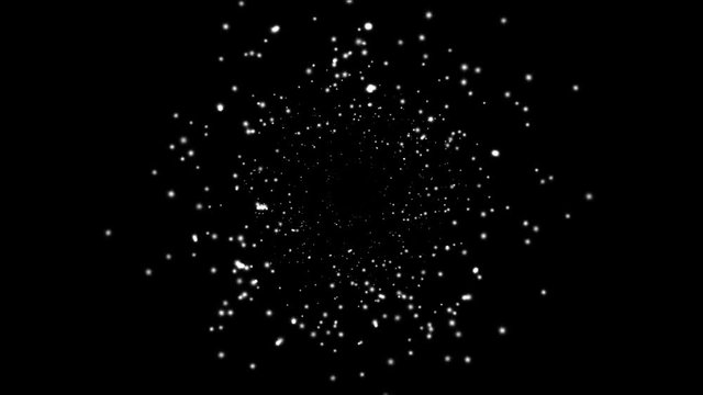 stars on black background 4k alpha channel