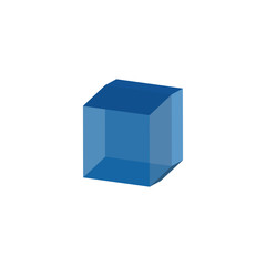 3D cube icon. Building symbol. Logo design element
