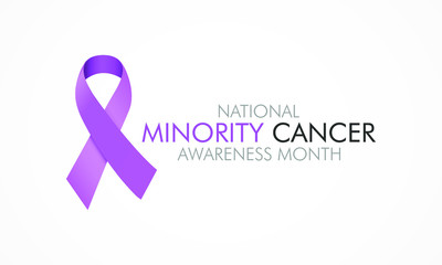 Vector illustration on the theme of National Minority Cancer awareness Month of April.