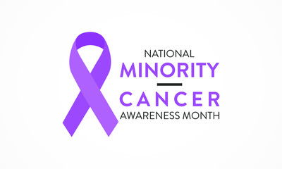 Vector illustration on the theme of National Minority Cancer awareness Month of April.
