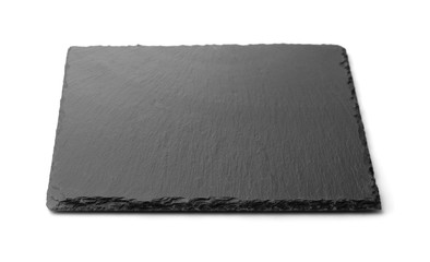 Empty slate black plate