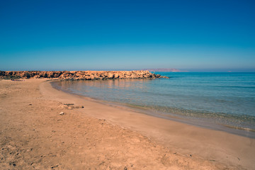 The amazing view on water, Crete, Greece