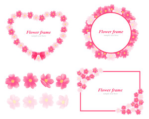 春　桜　フレーム　イラストセット