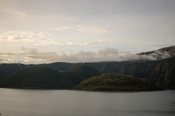 Amazing view of Laguna Cuicocha in Ecuador