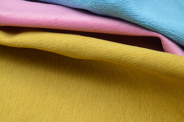 close-up of colorful fabric background