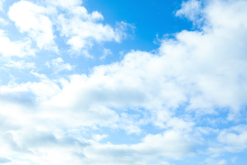 Naklejka na ściany i meble Beautiful view of blue sky with clouds