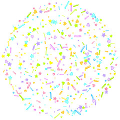 Sprinkles grainy. Cupcake dessert bakery confetti