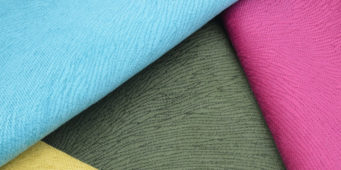 close-up of colorful fabric background