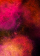 Pink splashes of brilliant light on the sky. Glowing sky. Modern background. Fashion design. Best color design