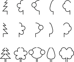 illustration icons is simply trees