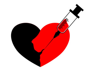 Valentine's day concept background. Heart shape vector illustration, Fulfill love.