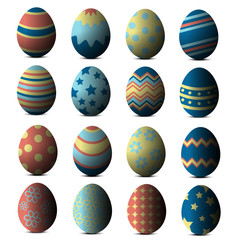 Cute Easter cartoon on white background