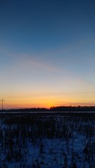 Obraz premium sunset over the river