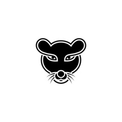 illustration of a flat mouse head