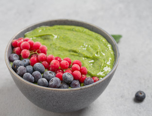 Detox smoothie Breakfast in a bowl. Healthy eating concept