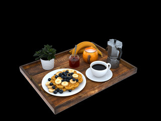 3d render of breakfast 