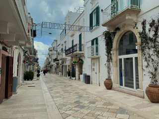 Obraz premium Main walking street of Polignano a Mare, Puglia, Italy
