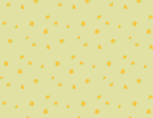 オレンジ色の小花柄　金木犀