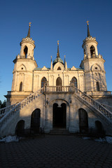 Fototapeta na wymiar Manor Bykovo. Church of the Vladimir Icon of the Mother of God. Moscow Region, Russia