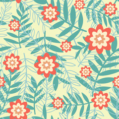 Floral seamless pattern for spring summer. fabric vector illustration