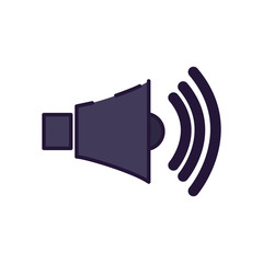 Isolated music volume fill style icon vector design