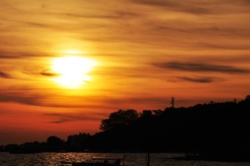 Sunrise view at the sea on Koh Samet	