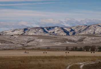 winter mountains in wyoming