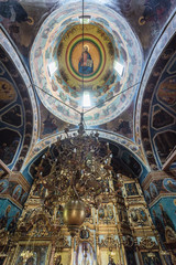 Fototapeta na wymiar Dome of main church in Ciolanu Orthodox Monastery near Tisau and Magura villages in Romania