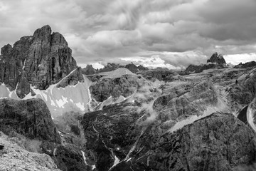 Drei Zinnen Südtirol Italien Dolomiten Hochgebirge Berge Alpen Panorama Natur Bergsteigen Klettern...