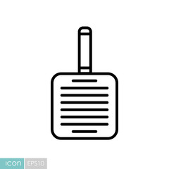 Obraz premium Grill pan vector icon. Kitchen appliance
