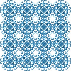 Fototapeta premium Geometric pattern, circles, lines in blue. Creative design for various backgrounds