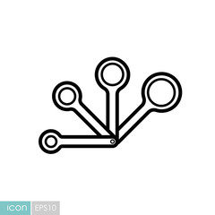 Measuring spoons vector icon. Kitchen appliance