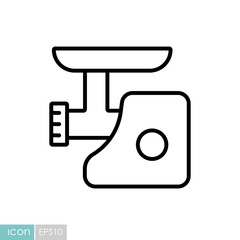 Electric meat grinder vector icon
