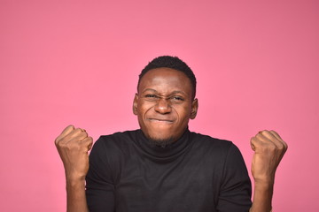 young black man expressing his rage